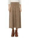 Weekend Max Mara Weekend 2 Barnaba Wool Knit Midi Skirt In Brown