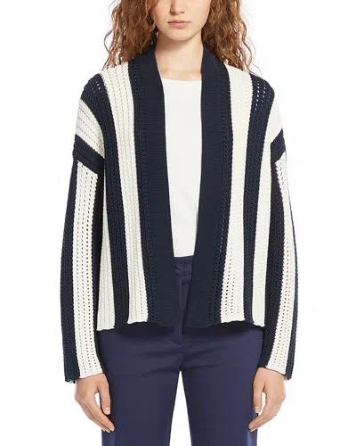 Weekend Max Mara Weekend 2 Gabon Open Cardigan Sweater In Navy
