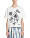 Weekend Max Mara Lecco T-shirt In White Cotton In White