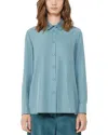Weekend Max Mara Weekend 2 Pamir Washed Silk Shirt In Blue