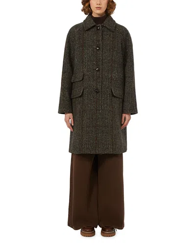 Weekend Max Mara Weekend 2 Pitone Wool Blend Coat In Brown