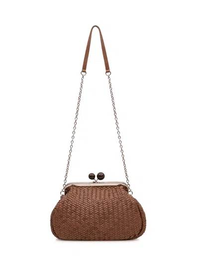 Weekend Max Mara Weekend By Max Mara Shearling Leather Clutch Bag In 001