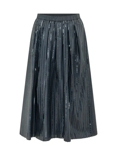 Weekend Max Mara Weekend By Max Mara Weekend Cotton Skirt In Blu
