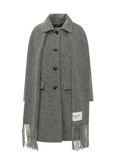 Weekend Max Mara Weekend By Max Mara Wool Blend Overcoat In Gray