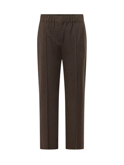 Weekend Max Mara Weekend By Max Mara Wool-blend Straight-leg Trousers In Gray
