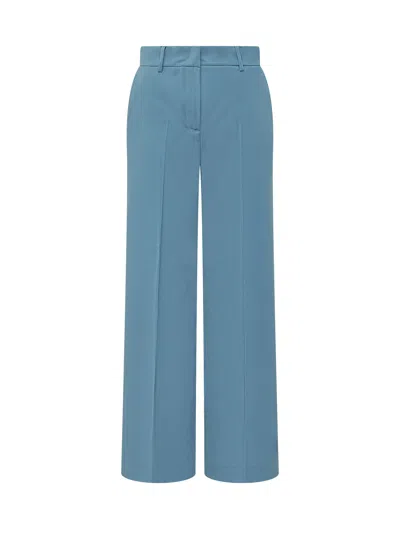 Weekend Max Mara Weekend High-waist Wool Trousers In Blue