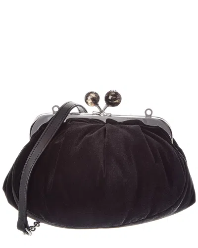 Weekend Max Mara Vespa Velvet Clutch In Black