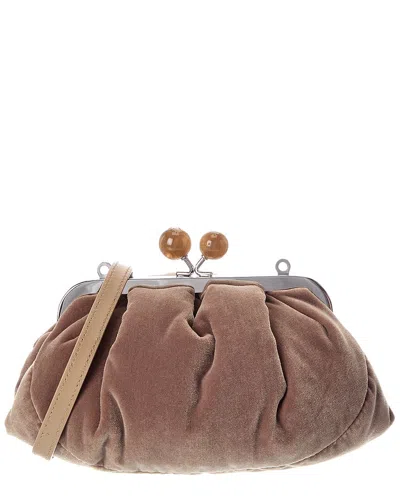 Weekend Max Mara Vespa Velvet Clutch In Brown