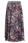 Weekend Max Mara Weekend Maxmara - Gonna - 460911 - Blue/bordeaux In Multi