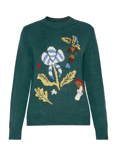 Weekend Max Mara Weekend Maxmara Alpaca And Wool-blend Yarn Sweater Dark Green
