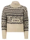 Weekend Max Mara Weekend Maxmara Brioso1234 Jacquard Wool And Alpaca Jumper In Brown