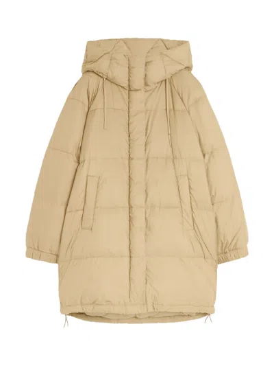 Weekend Max Mara Weekend Maxmara Reversible Quilted Canvas Down Jacket In Nude