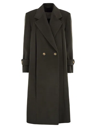 Weekend Max Mara Weekend Maxmara Smalto Wool Drape Coat In Gray