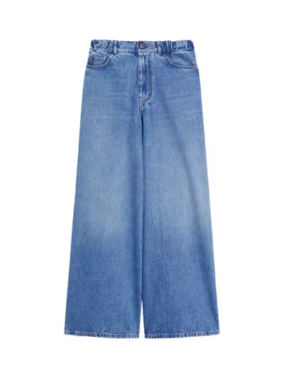 Weekend Max Mara Weekend Maxmara Wide-leg Denim Jeans In Blue
