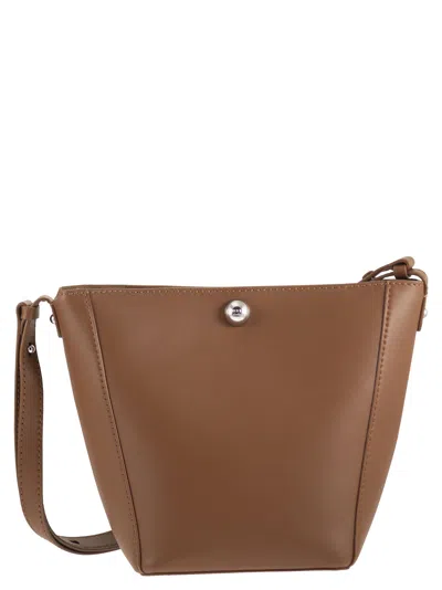 Weekend Max Mara Weekend Maxmara Wkadonna Calfskin Bucket Bag With Inner Pouch In Brown
