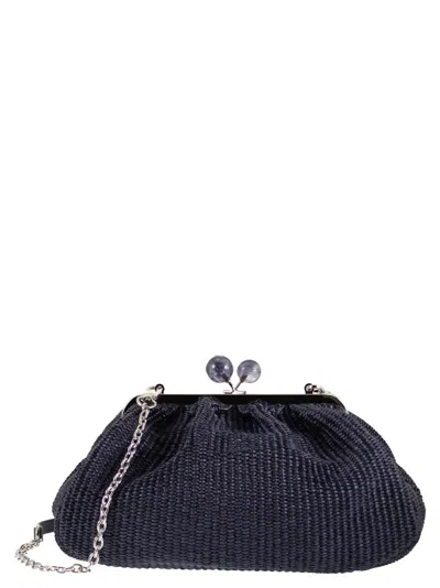 Weekend Max Mara Weekend Maxmara Wkafortuna - Pasticcino Bag Medium Raffia Effect In Purple