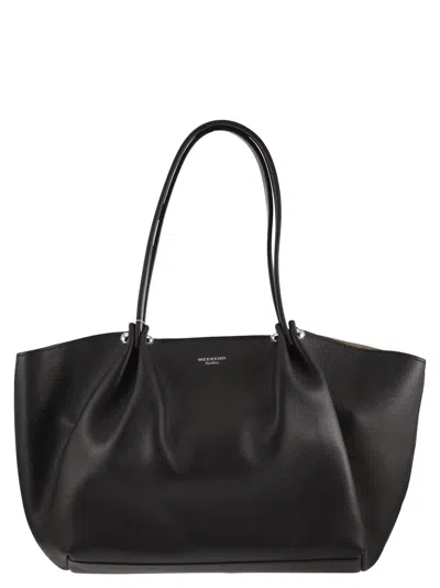 Weekend Max Mara Weekend Maxmara Wkasatira - Reversible Leather Shopper With Removable Pouch In Black