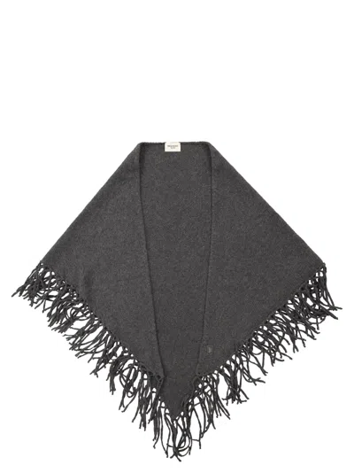 Weekend Max Mara Weekend Maxmara Wkatornado - Virgin Wool Fringed Cape In Multi
