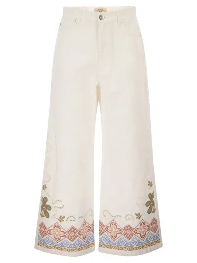Weekend Max Mara Weekend Maxmara Wkdadunco - Cotton Bull Trousers In White