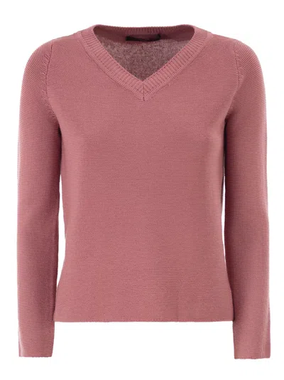 Weekend Max Mara Weekend Maxmara Wkdago Boxy Cotton Jumper In Pink