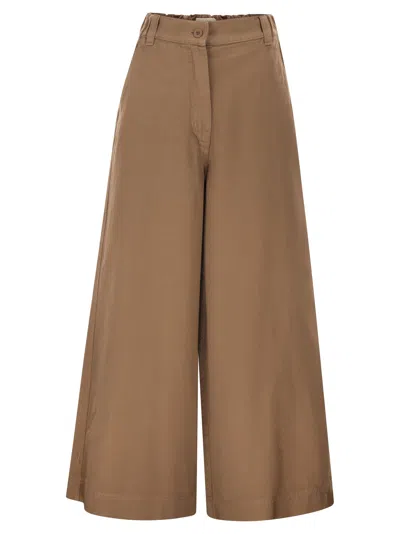 Weekend Max Mara Weekend Maxmara Wkdariete Cotton Drill Trousers In Brown