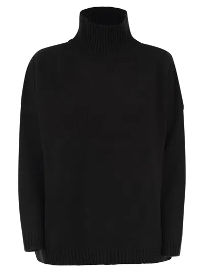 Weekend Max Mara Weekend Maxmara Wkdborgia - Wool Turtleneck Sweater In Black