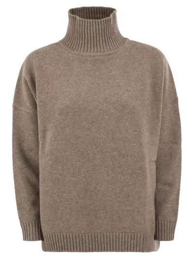 Weekend Max Mara Weekend Maxmara Wkdborgia Wool Turtleneck Sweater In Brown