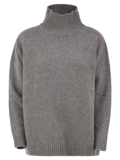 Weekend Max Mara Weekend Maxmara Wkdborgia Wool Turtleneck Sweater In Gray