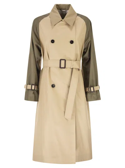 Weekend Max Mara Weekend Maxmara Wkdcanasta Reversible Trench Coat In Water Repellent Gabardine In Brown