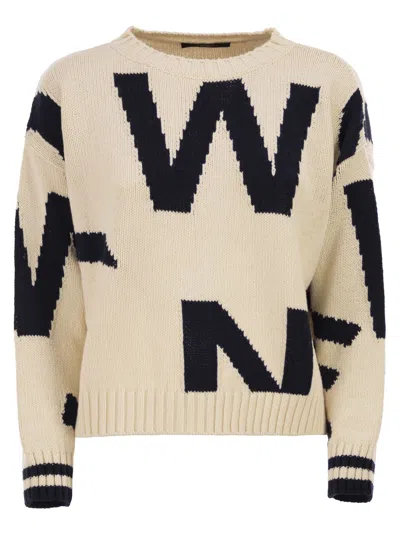 Weekend Max Mara Weekend Maxmara Wkdcelebre Patterned Cotton Crew Neck In Multi