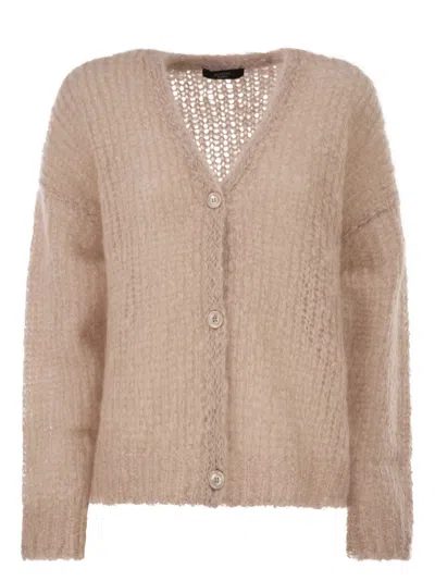 Weekend Max Mara Weekend Maxmara Wkddanza Mohair Cardigan In Pink