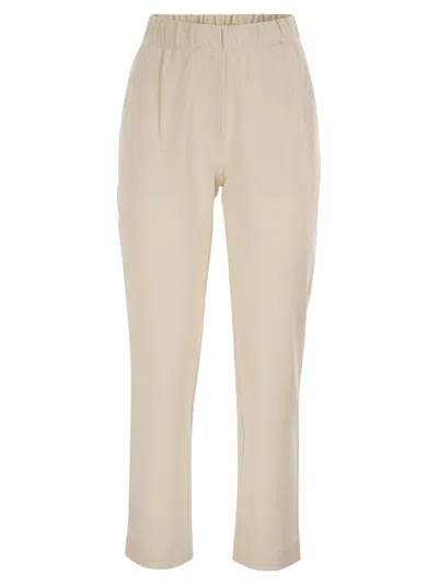 Weekend Max Mara Weekend Maxmara Wkdelfo Slim Fit Stretch Technical Jersey Trousers In Neutral