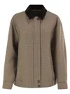 Weekend Max Mara Houndstooth-pattern Virgin-wool Jacket In Brown