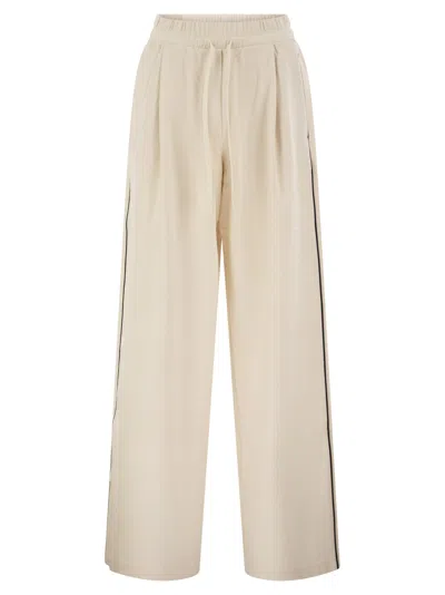 Weekend Max Mara Weekend Maxmara Wkdgodezia Technical Jersey Wide Leg Trousers In Gold