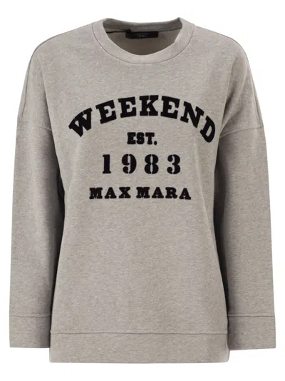 Weekend Max Mara Weekend Maxmara Wkdgommoso - Cotton Crew Neck Sweatshirt In Gray