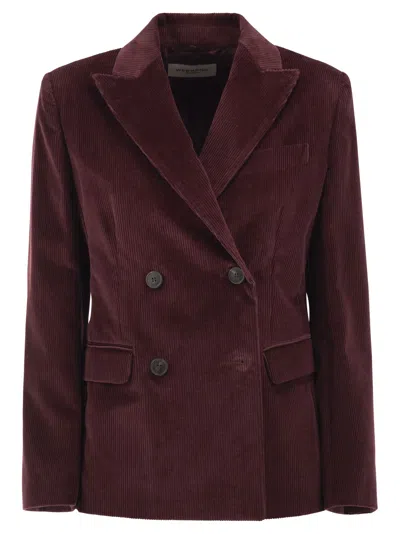 Weekend Max Mara Wkdkatanga - Cotton Velvet Blazer In Burgundy