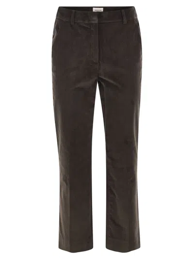 Weekend Max Mara Weekend Maxmara Wkdmarruca Cotton Velvet Trousers In Brown