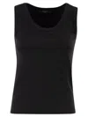 Weekend Max Mara Weekend Maxmara Wkdmultic Stretch Cotton Top In Black