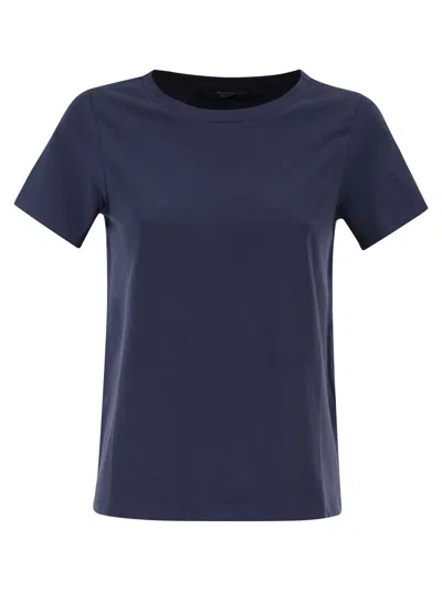 Weekend Max Mara Weekend Maxmara Wkdmultif Basic Stretch Jersey T Shirt In Blue
