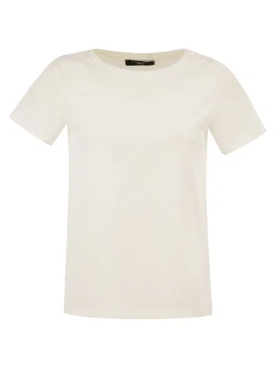 Weekend Max Mara Weekend Maxmara Wkdmultif Basic Stretch Jersey T Shirt In White