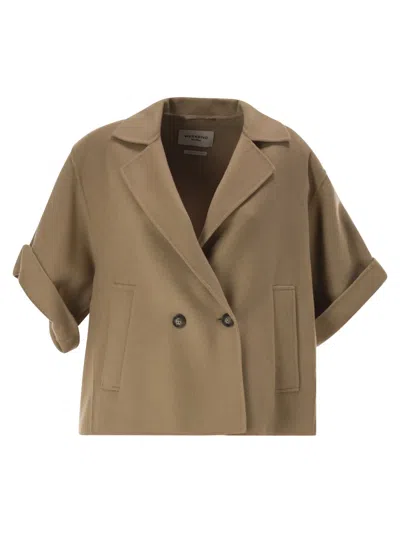 Weekend Max Mara Wkdneo - Virgin Wool Double-breasted Jacket With A Boxy Silhouette In Brown