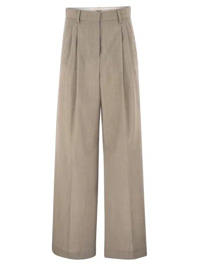 Weekend Max Mara Belt-loops Trousers In Brown
