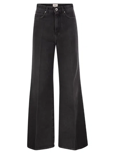 Weekend Max Mara Weekend Maxmara Wkdsport Wide Leg Denim Jeans In Purple
