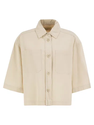 Weekend Max Mara Weekend Maxmara Wkdterra - Cotton Denim Short-sleeved Shirt In Blue