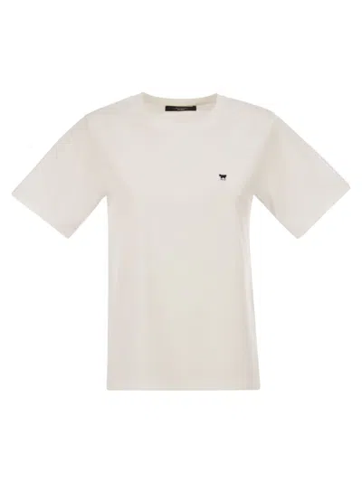Weekend Max Mara Weekend Maxmara Wkdvenaco Straight Jersey T Shirt In White