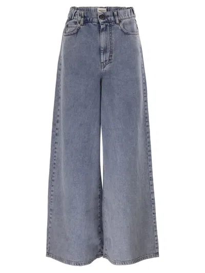 Weekend Max Mara Wkdzattera - Wide-leg Cotton Denim Jeans In Blue