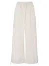 Weekend Max Mara White Regular Drawstring Pants In Neutral