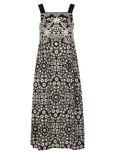 Weekend Max Mara Weekend Maxmara Wkimoli – Printed Cotton Long Dress In Multi