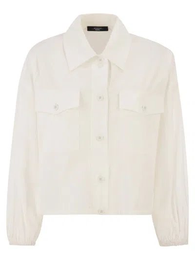 Weekend Max Mara Weekend Maxmara Wkiorigano – Cotton Shirt With Patch Pockets In Neutral