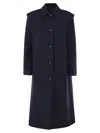 Weekend Max Mara Button-fastening Flared Coat In Blue